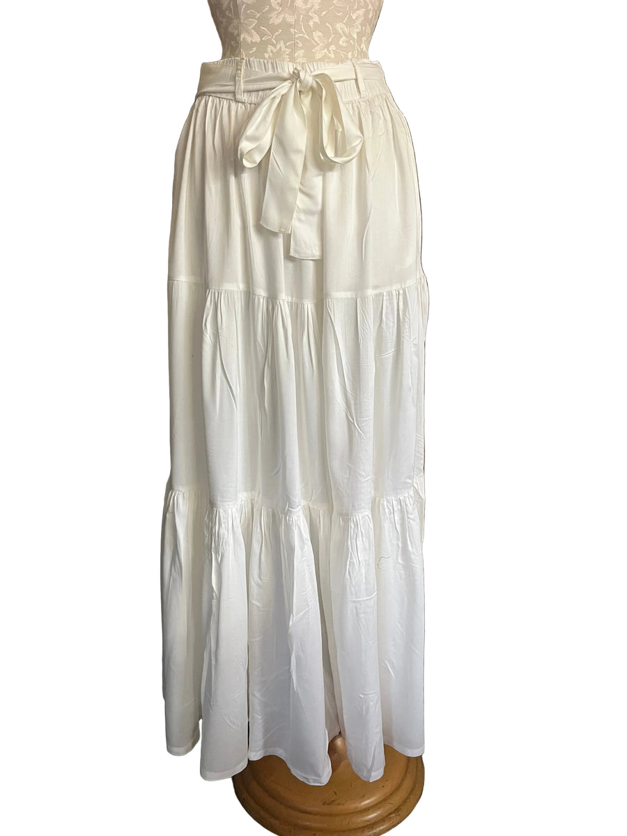 White Tiered Skirt – Sunflower & Honeypot