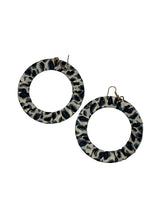 African Fabric Wrapped Hoops
