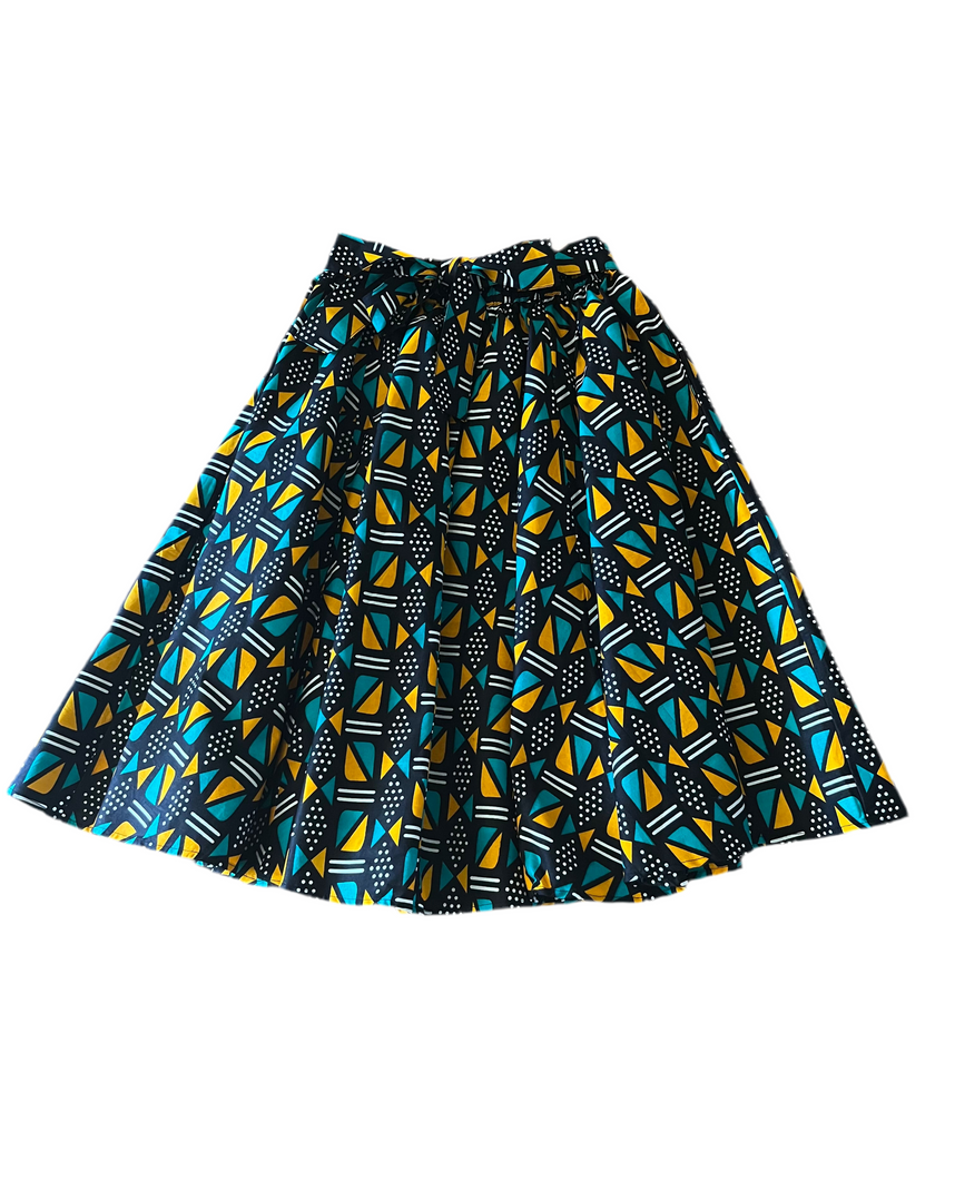 African Print Midi Skirt