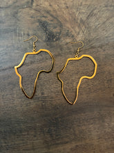 African Map Earrings