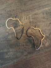 African Map Earrings
