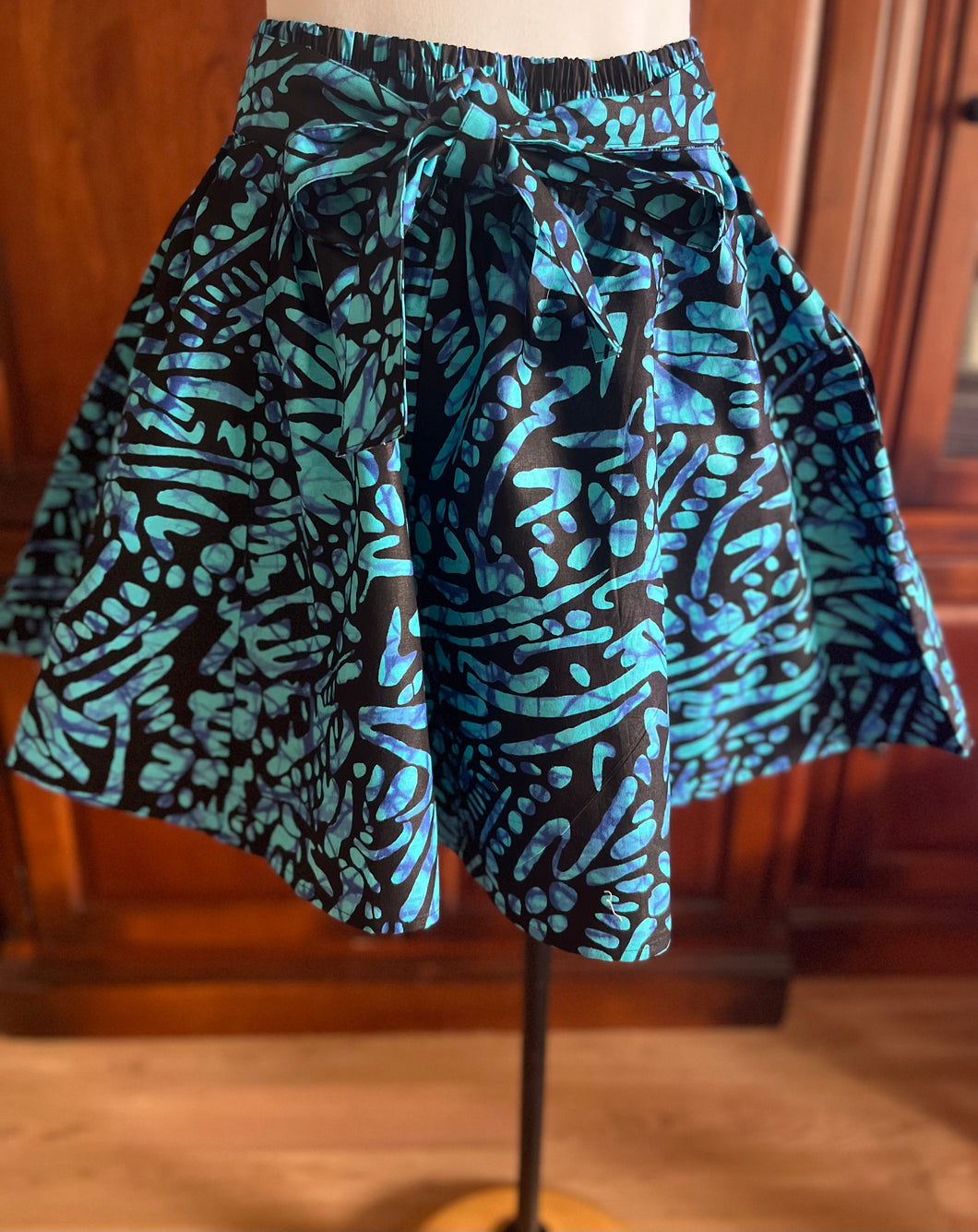 African Print Mini Skirt