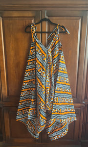 African Print Palazzo Romper